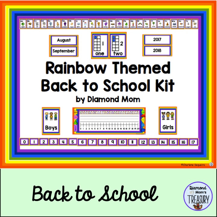 Rainbow Themed Back to School Kit