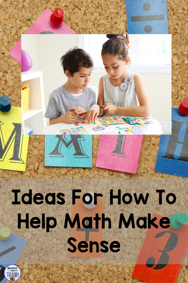Ideas for how to help math make sense. Boy and girl doing activity together
