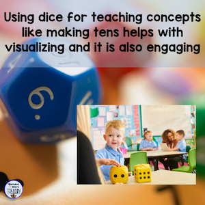 Using dice for teaching math concepts