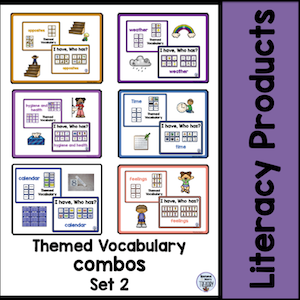 Themed vocabulary combos set 2