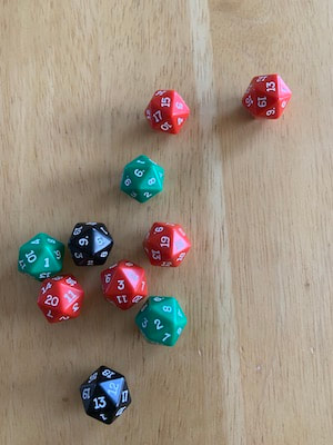 20 sided dice activity