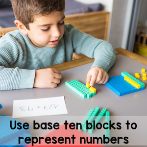 Use base ten blocks to represent numbers