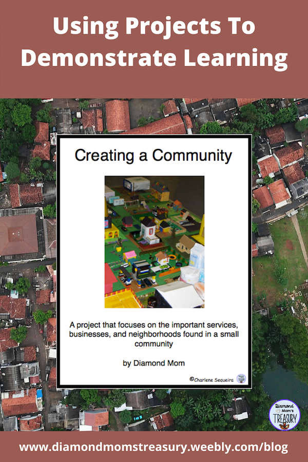 Using projects to demonstrate learning. Creating a 3D community resource on a city background.
