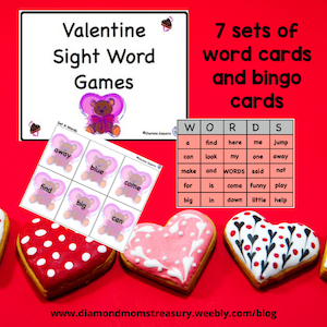 Valentine Sight Word Games