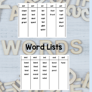 word lists